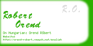 robert orend business card