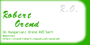 robert orend business card